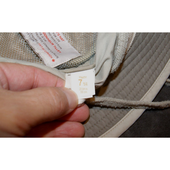 Tilley Airflow Hikers Hat Sun Cap Size 7 1/4 Tan Beige Camping Outdoors Canada - Picture 8 of 9